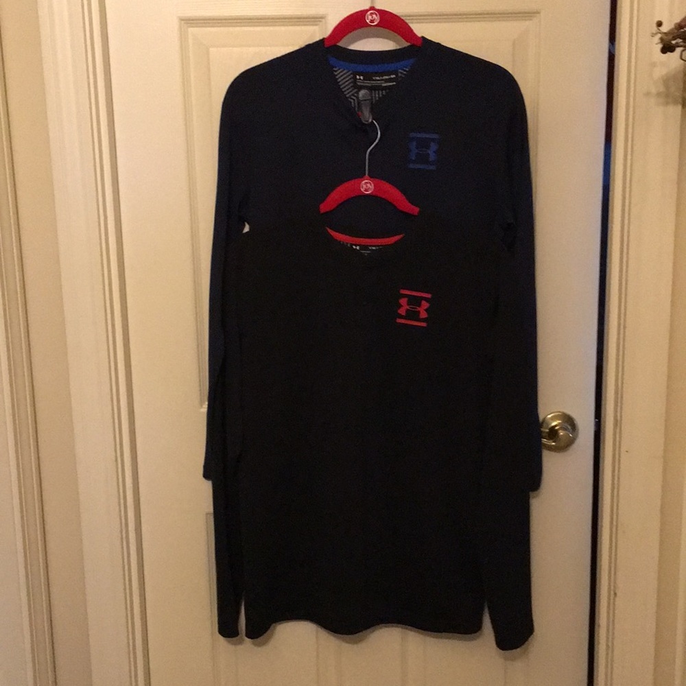 Youth boys XL Under Armour set of 2 Henley shirts.